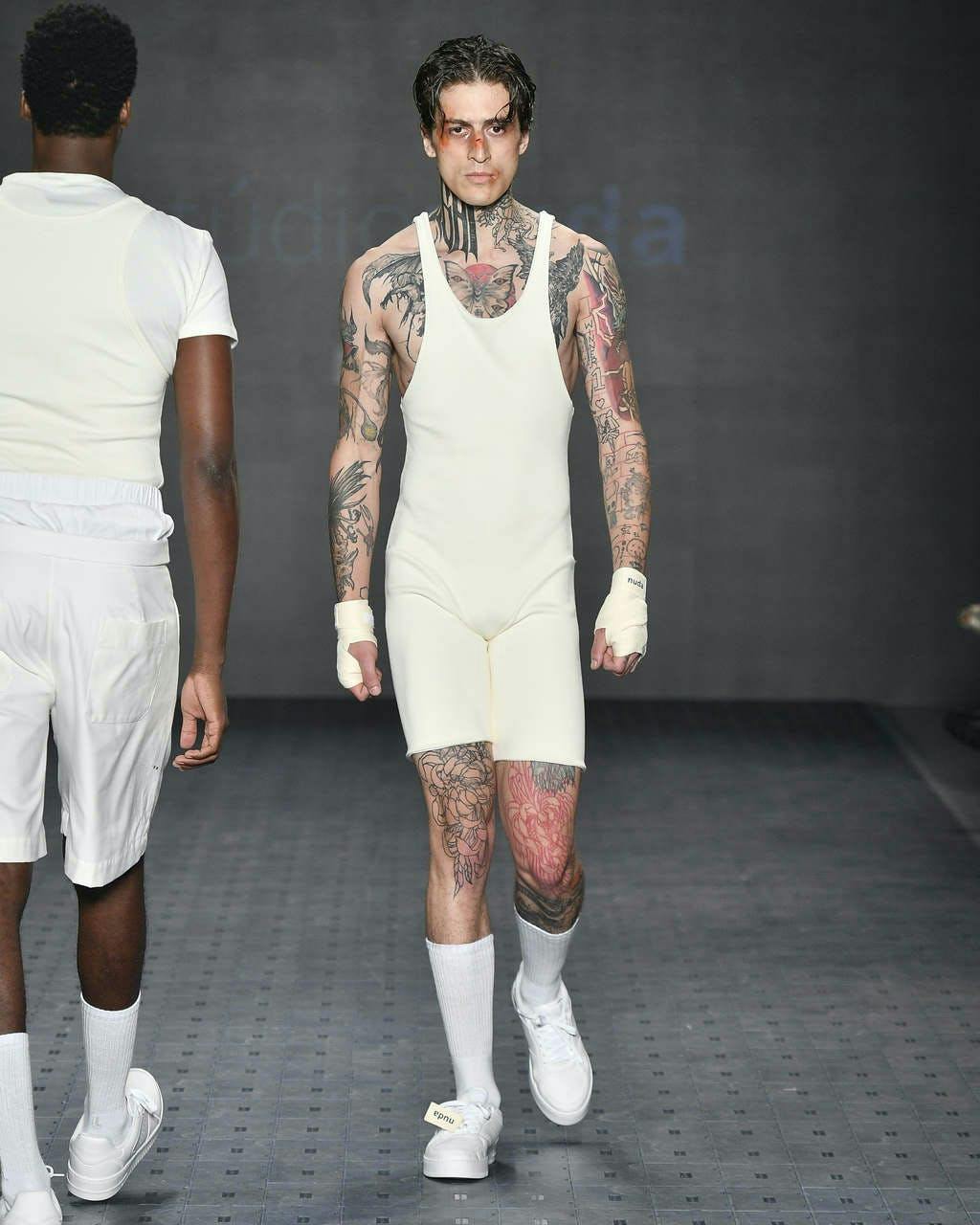 sleeve clothing tattoo person skin shorts