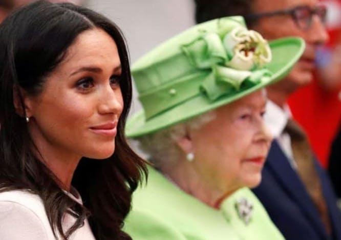 Rainha Elizabeth e Meghan Markle