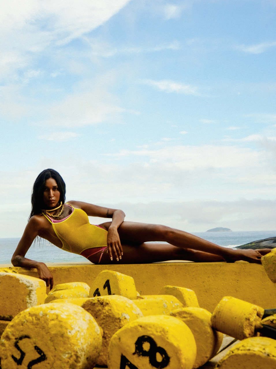 adult female person woman clothing swimwear pilates working out sunbathing beach