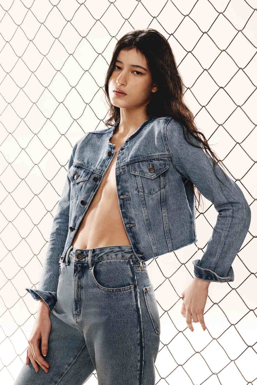 clothing pants jeans coat jacket blazer adult female person woman