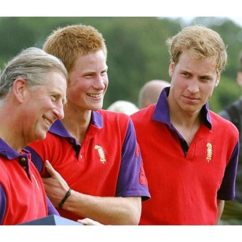 Príncipes Harry, Willian e Charles