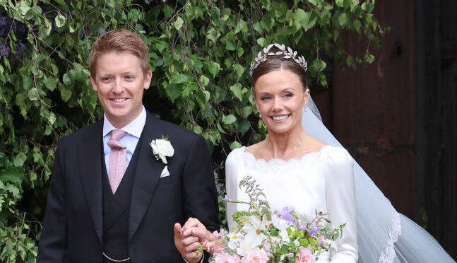 O duque de Westminster, Hugh Grosvenor, e Olivia Henson (Foto: Getty Images)