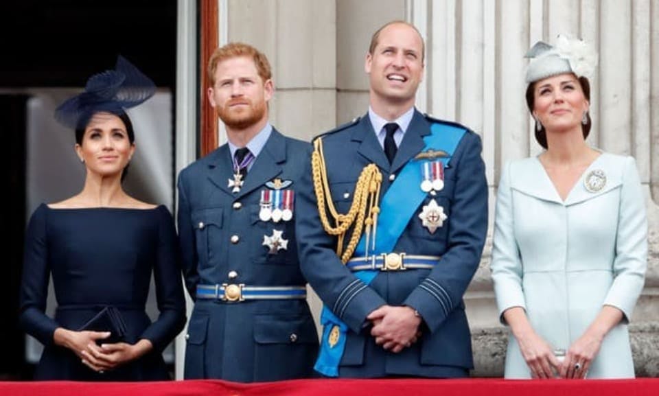 Kate Middleton, príncipe William, Meghan Markle, príncipe Harry