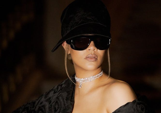accessories sunglasses person fashion lady dress formal wear hat face pendant
