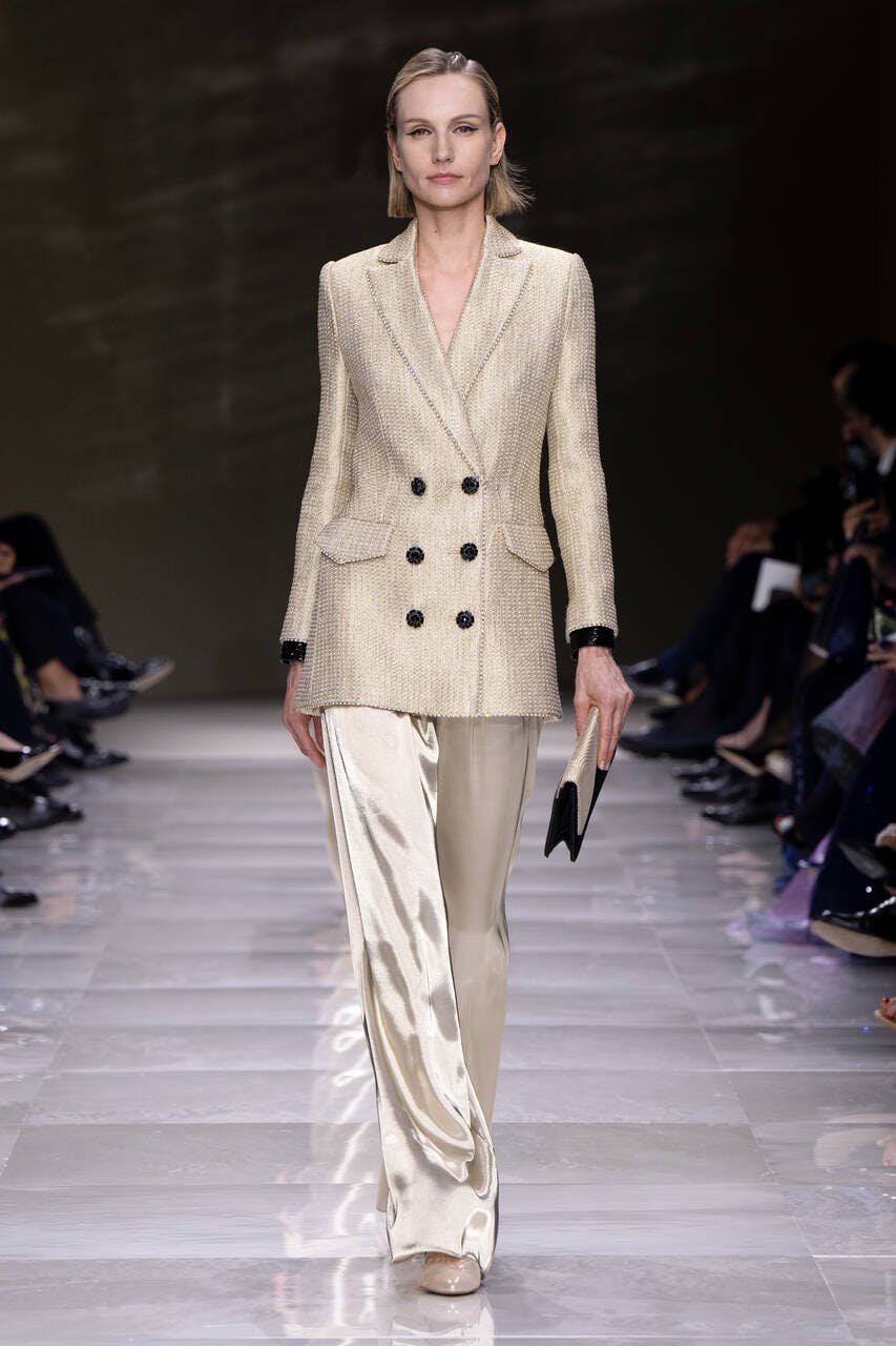 clothing formal wear suit blazer coat jacket fashion lady person