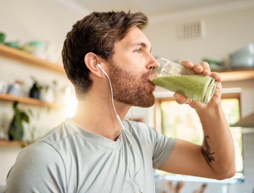 beverage earbuds electronics drinking person alcohol drinking alcohol